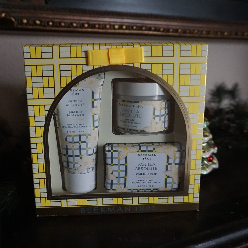Beekman 1802 Absolute Vanilla Goat Milk Lotion Whipped Cream Soap Gift set NWT